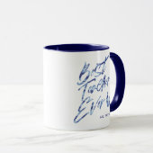 Mug Meilleur enseignant jamais moderne Camion bleu Nom (Devant droit)
