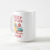 Mug Meilleur Enseignant jamais Nom personnalisé (Devant gauche)