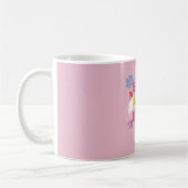 Mug Meilleur enseignant jamais nom rose moderne typogr (Gauche)