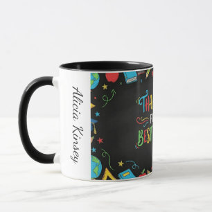 Mug Meilleur enseignant Merci Personnalisé