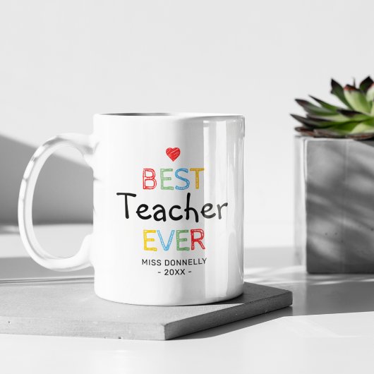 Mug Meilleur Enseignant Mignon de Tous les Temps