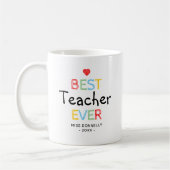 Mug Meilleur Enseignant Mignon de Tous les Temps (Gauche)