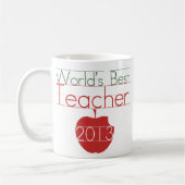 Mug Meilleur Enseignant Monde 2013 (Gauche)
