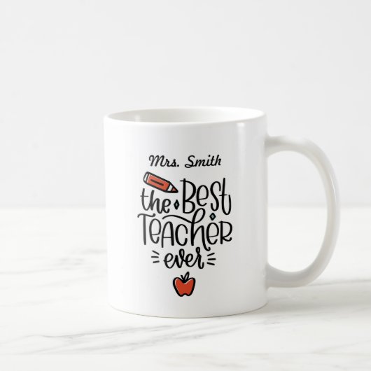 Mug Meilleur enseignant personnalisé (Droite)