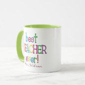 Mug Meilleur enseignant personnalisé (Devant gauche)
