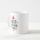 Mug Meilleur Enseignant Personnalisé (Devant gauche)