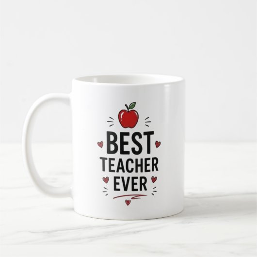 Mug Meilleur Enseignant Personnalisé (Gauche)