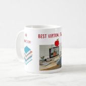 Mug Meilleur Enseignant Virtuel Jamais Nom Personnalis (Devant gauche)
