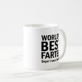 Mug Meilleur Farter du monde | Citation drôle avec te (Devant droit)