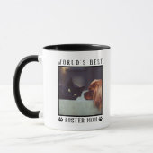 Mug Meilleur Foster Maman Empreintes de pattes Animaux (Gauche)