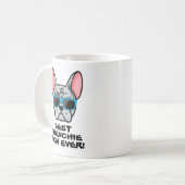 Mug Meilleur Frenchie Maman Fête des Mères Bleu Merle  (Devant gauche)
