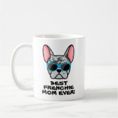 Mug Meilleur Frenchie Maman Fête des Mères Bleu Merle  (Gauche)