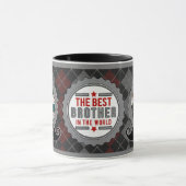 Mug Meilleur Frère Hipster Mustache Thème Deux Photo M (Centre)