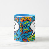 Mug Meilleur Fun Retro Comic Book Blue (Centre)