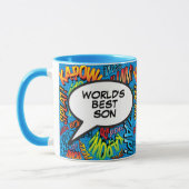 Mug Meilleur Fun Retro Comic Book Blue (Gauche)