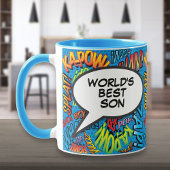 Mug Meilleur Fun Retro Comic Book Blue