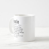 Mug Meilleur Funcle du monde, Oncle Définition moderne (Devant gauche)
