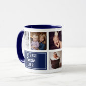 Mug Meilleur Funcle jamais Navy Blue Photo Oncle (Devant gauche)
