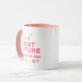 Mug Meilleur futur belle-mère drôle (Devant gauche)