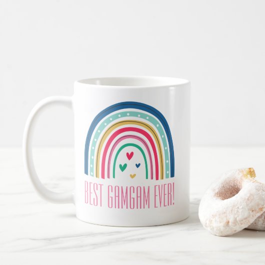 Mug Meilleur Gamgam Arc-en-ciel de tous les temps (Avec donut)