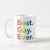 Mug Meilleur gay jamais | Drapeau arc-en-ciel LGBT | M (Gauche)