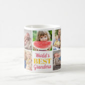 Mug Meilleur grand-mère grand-enfants 9 photo Collage (Centre)
