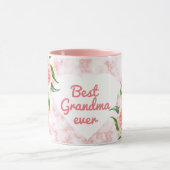Mug Meilleur grand-mère jamais aquarelle Floral Marbre (Centre)