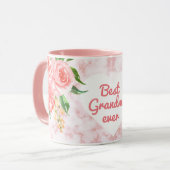 Mug Meilleur grand-mère jamais aquarelle Floral Marbre (Devant gauche)