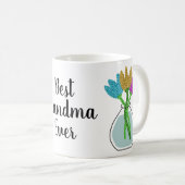 Mug Meilleur grand-mère jamais floral (Devant droit)