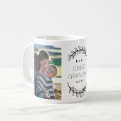 Mug Meilleur Grand-Mère jamais Floral Wreath Photo (Devant gauche)