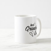 Mug Meilleur Grand-mère jamais Noir & Blanc Typographi (Devant droit)