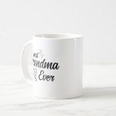 Mug Meilleur Grand-mère jamais Noir & Blanc Typographi (Devant gauche)