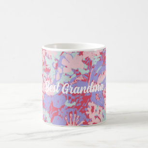 Mug Meilleur Grand-mère Jardin d'été Rouge et Violet C