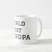 Mug Meilleur grand-père ajouter nom texte sport texte  (Devant droit)