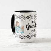 Mug Meilleur grand-père avec deux photos (Devant gauche)