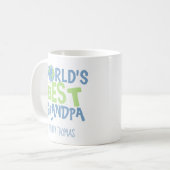 Mug Meilleur Grand-Père Cute Typographie du Monde mode (Devant gauche)