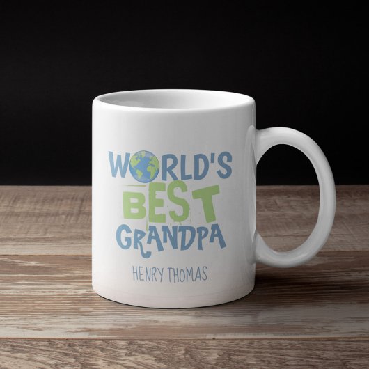Mug Meilleur Grand-Père Cute Typographie du Monde mode