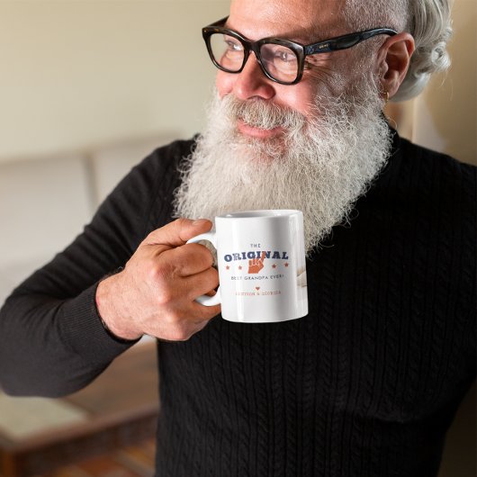 Mug Meilleur Grand-Père | Deux photos Collage de café