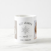 Mug Meilleur Grand-Père | Deux photos et un flocon de (Centre)