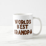 Mug Meilleur grand-père du monde<br><div class="desc">Meilleur design Grand-père du monde en bois. Parfait pour un charpentier le jour de la fête des pères ou du grand-père ou pour grand-père le jour de son anniversaire.</div>