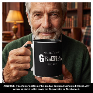 Mug Meilleur Grand-Père du Monde Année d'Établissement