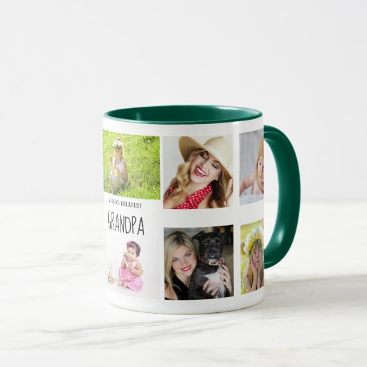 Mug Meilleur grand-père Ever 10 x Collage photo Petits (Devant droit)