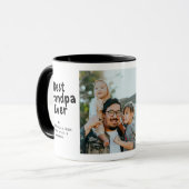 Mug Meilleur Grand-Père Ever 2-Photo Collage et messag (Devant gauche)