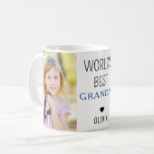 Mug Meilleur grand-père Grand-enfant du monde Nom 2 Ph (Devant gauche)