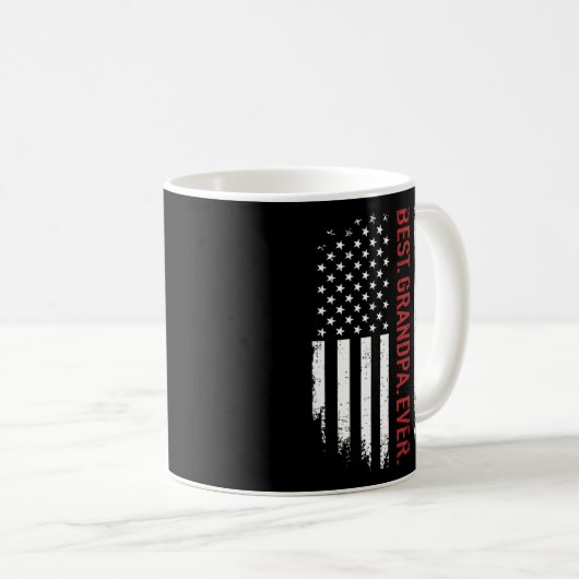Mug Meilleur Grand-Père Jamais Avec Nous Drapeau Améri (Devant droit)