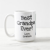 Mug meilleur grand-père jamais avec photo (Gauche)