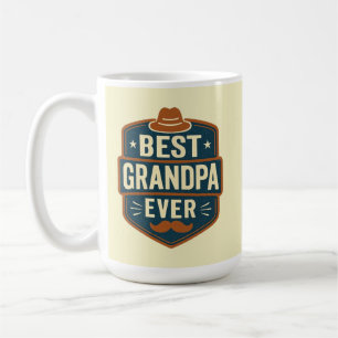 Mug Meilleur grand-père jamais badge rétro