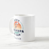 Mug Meilleur Grand-Père Jour Retro Personnalisé (Devant gauche)