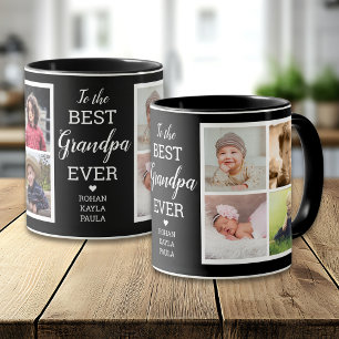 Mug Meilleur Grand-Père Moderne 8 Collage de Photos N