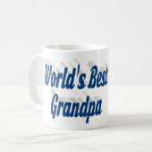 Mug Meilleur grand-père photo mer bleu texte (Devant gauche)